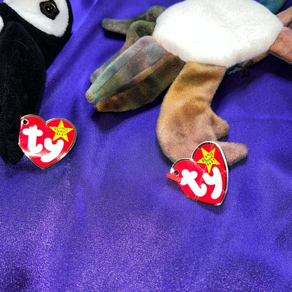 NWT & VTG📌 Ty Beanie Baby 1996  Claude the Crab &  Puffer the Penguin 1997 - Picture 9 of 16